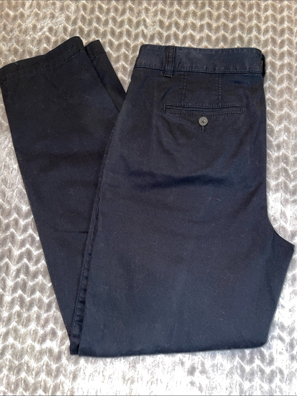 Talbots The Weekend Chino Navy Blue Crop Pants Size 10 Stretch Cotton